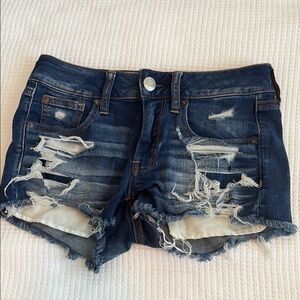 American Eagle Outfitters Blue Jean Shorts Distressed Denim